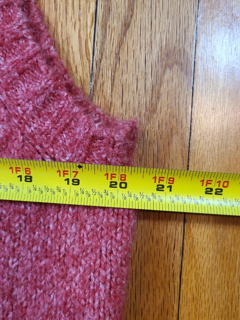 L.L. Bean Cable Knit Sweater Vest Mock Neck Button Up Red XL - Picture 3 of 5